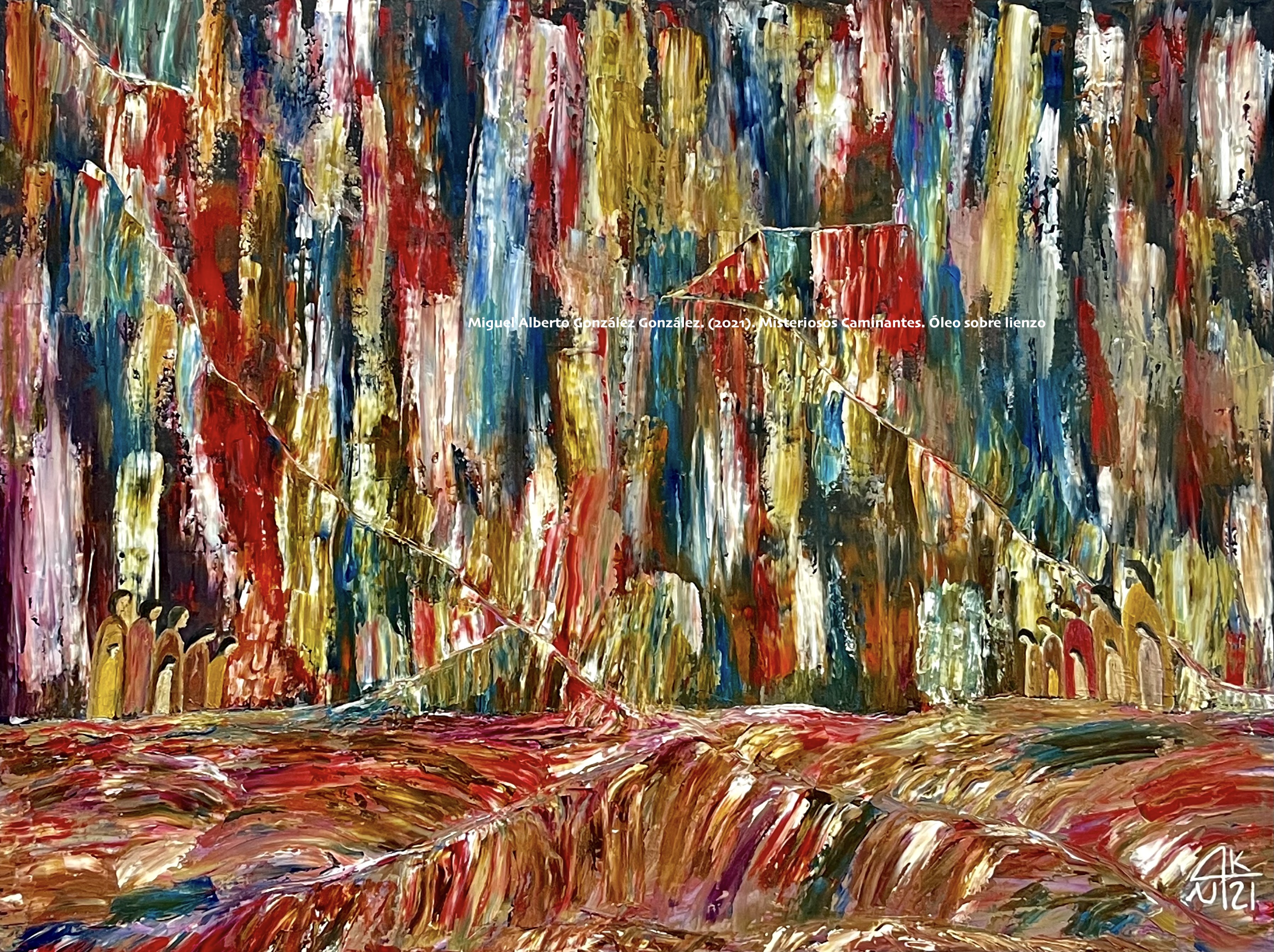 70 Misteriosos caminantes, oleo sobre lienzo, Miguel G, 2021.jpg