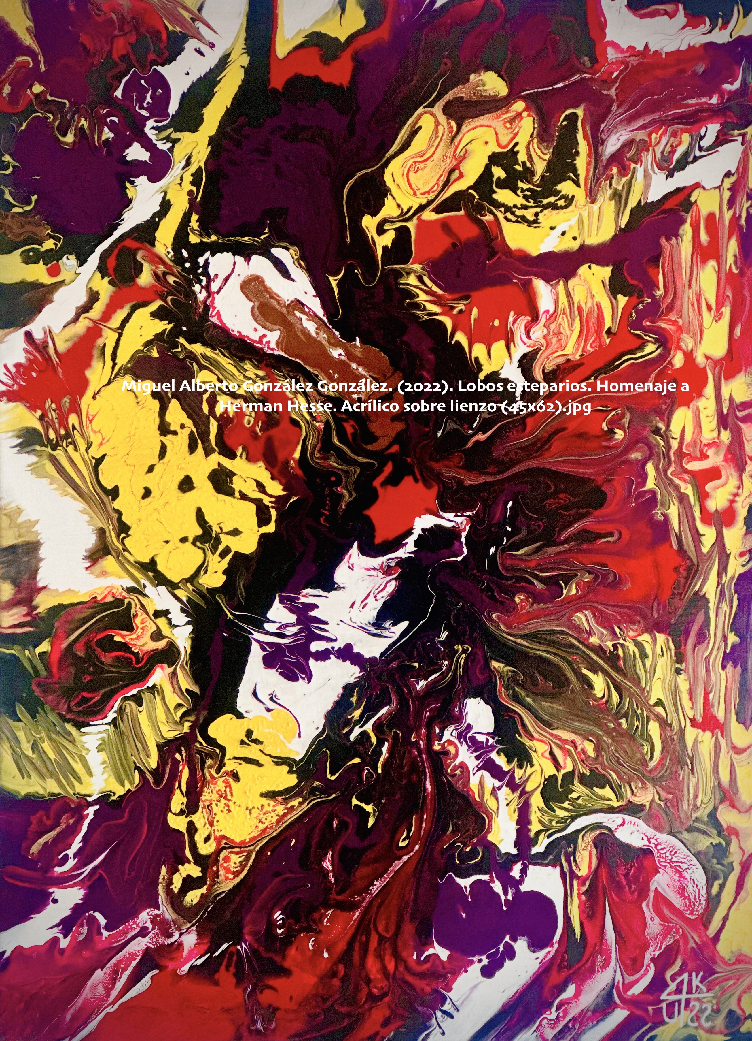88 Lobos esteparios. Homenaje a Herman Hesse (45x62), Miguel G, 2022.jpg